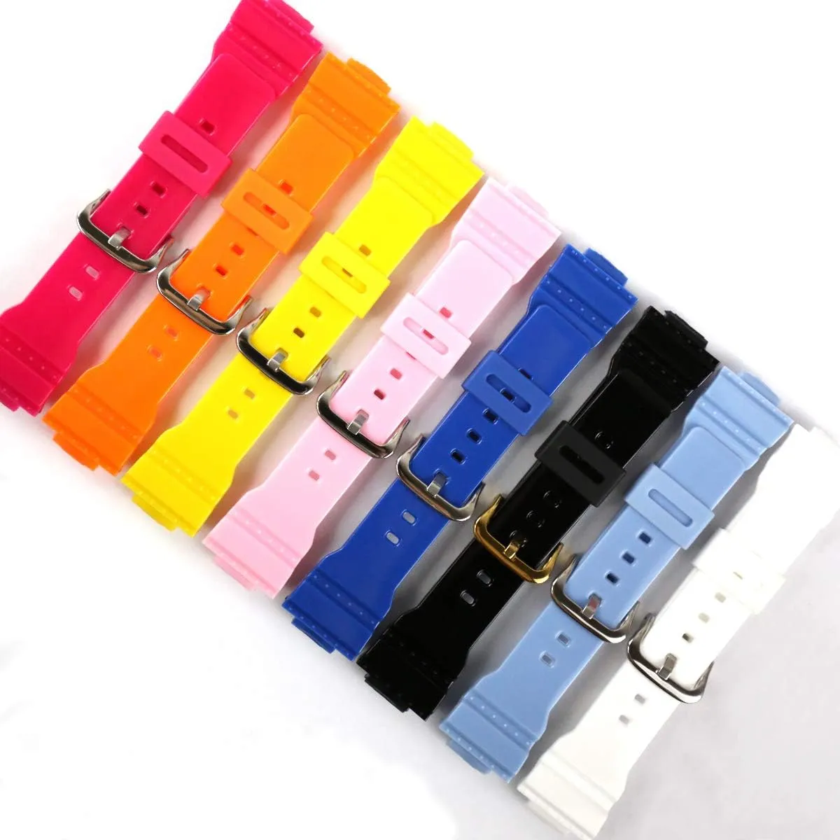 Women's Resin Watch Bands Replacement fit for Casio Baby-g BA-110 BA-111 BA-112 BA-120 BA-125 watch strap wristband Watch chain