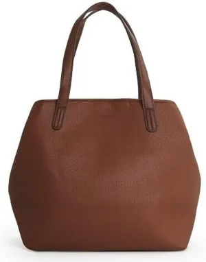 Women's Simple Shoulder Bag Pu Litchi Tote Large Capacity Handbag