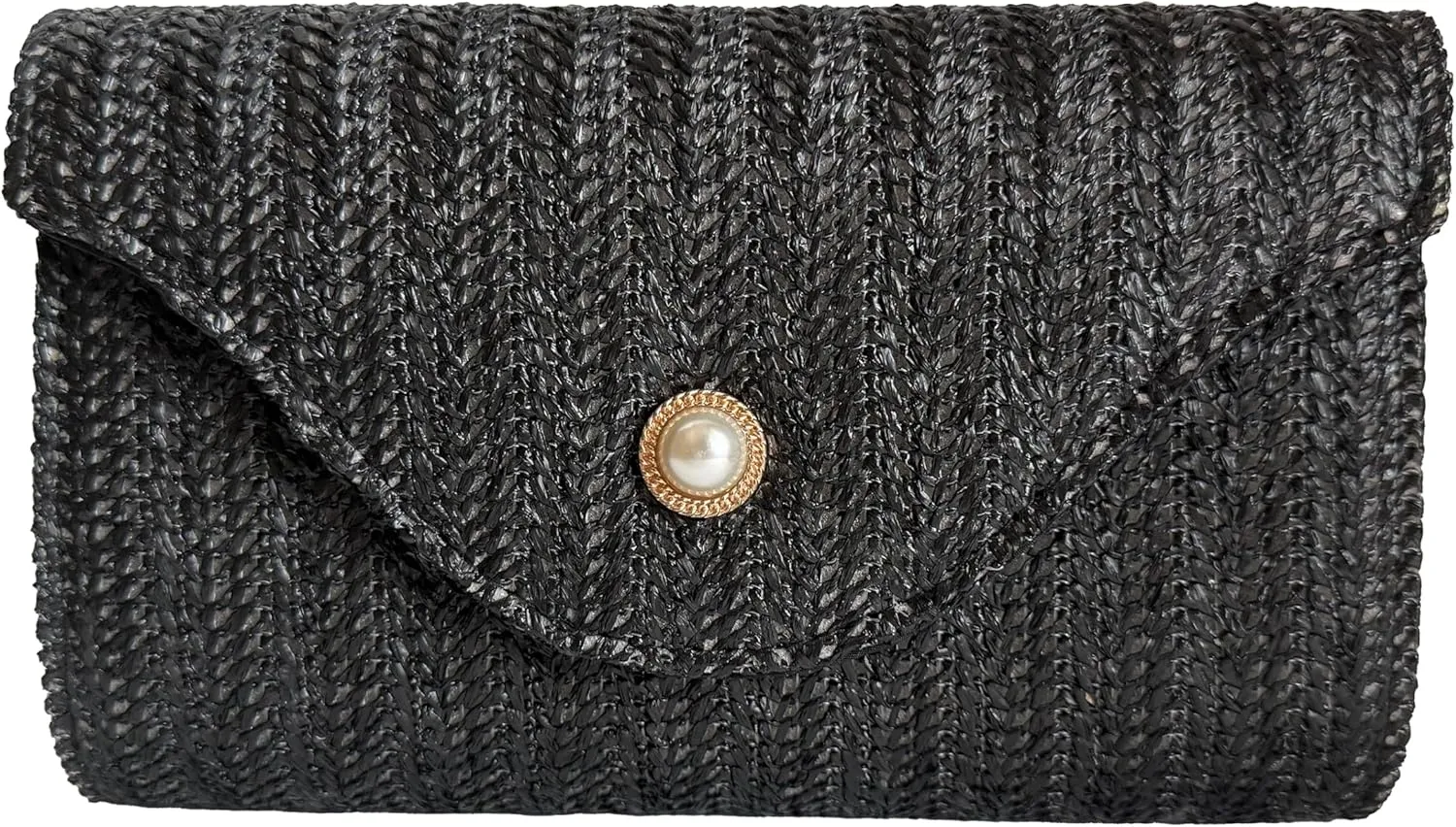 Women’s Trendy Straw Clutch Bag Straw Crossbody Bags For Women Summer Vacation Beach Purse Evening Purse With Pearl