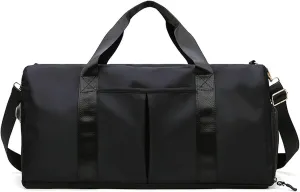 Women's Waterproof Yoga Sports Large Travel Shoulder Gym Fitness Training Large Capacity Tote Bag with Shoe Compartment