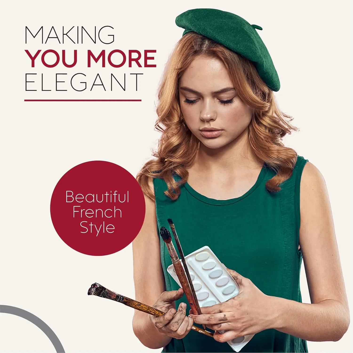 Women's Wool French Beret – Stylish, Chic & Cozy Parisian Unisex Hat for All Seasons