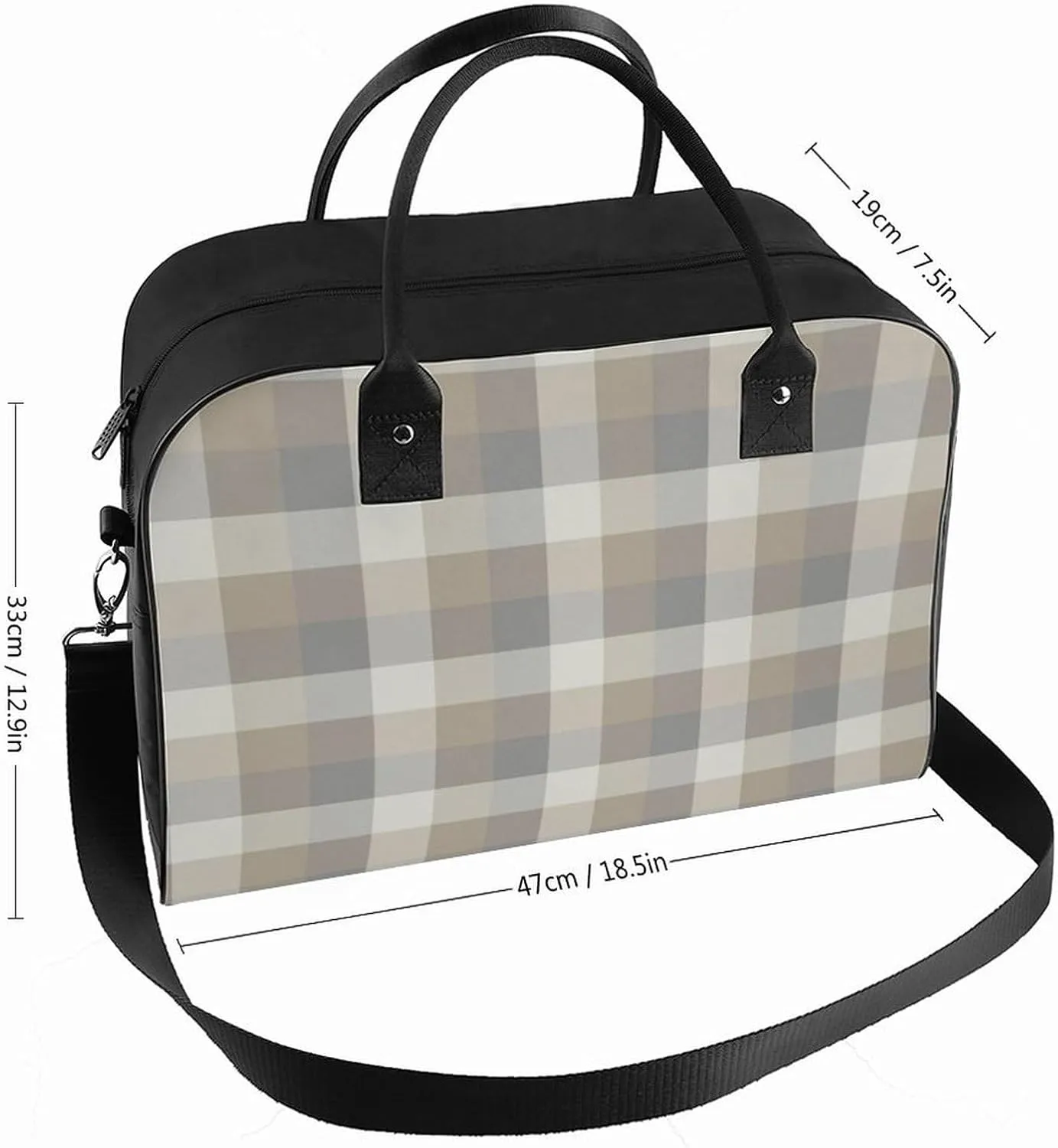 Wooden Wood Planks Fashionable Large Capacity Travel Handbag Unisex