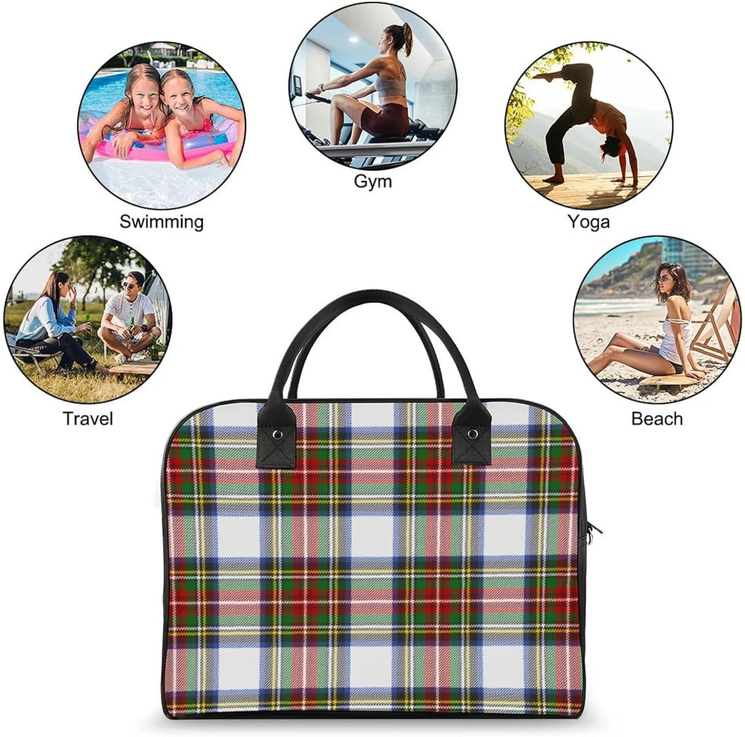 Wooden Wood Planks Fashionable Large Capacity Travel Handbag Unisex