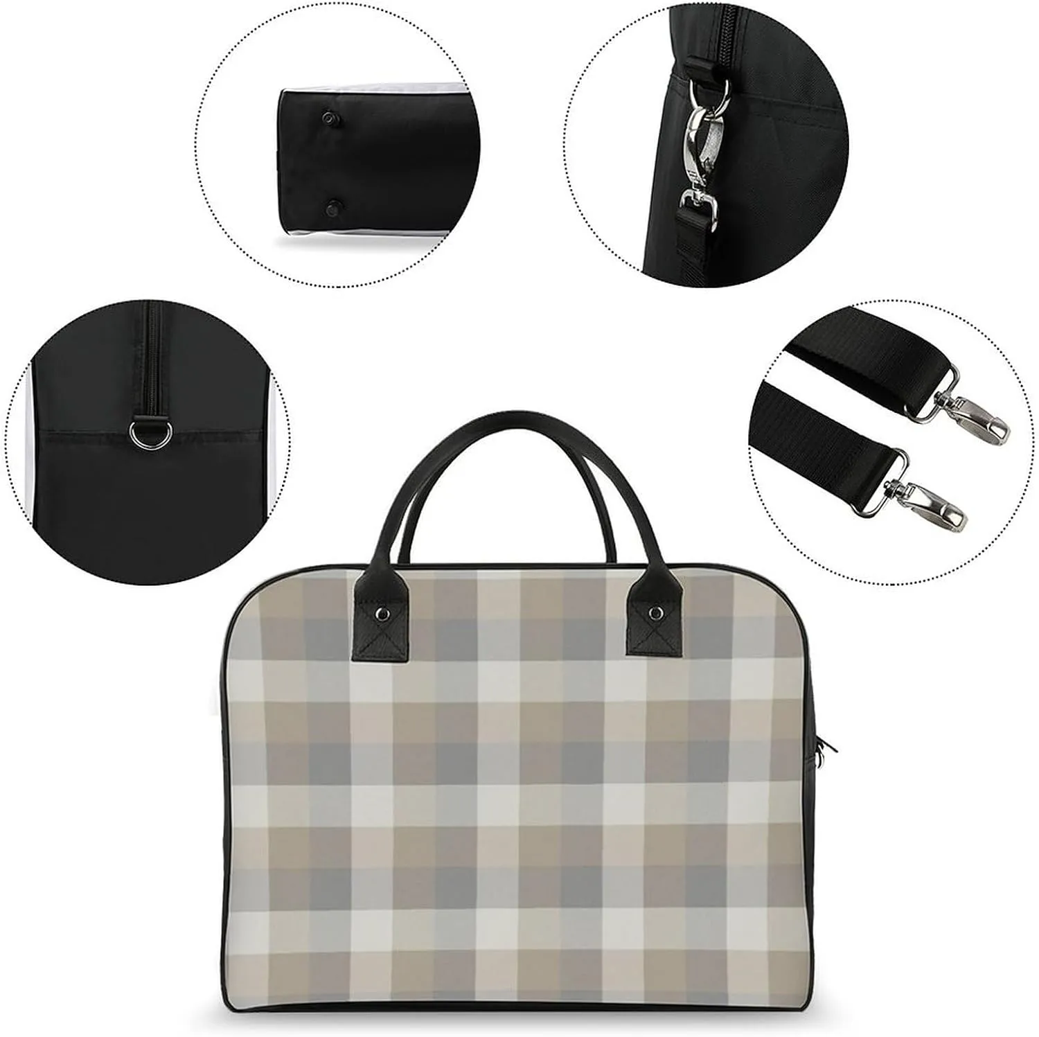 Wooden Wood Planks Fashionable Large Capacity Travel Handbag Unisex