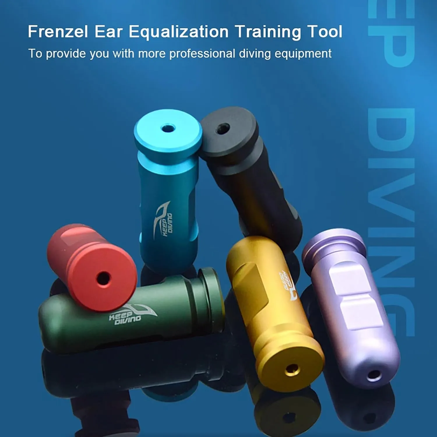WYYHAA Ear Equalization Training Tool, Aluminum Alloy Underwater Apnea Auxiliary Practing Tool with 3 Balloons and Storage Box