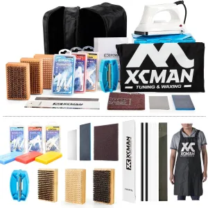 XCMAN Complete Ski Snowboard Tuning and Waxing Kit with Waxing Iron,Universal Wax,Edge Tuner,Brush,Wax Scraper,Ptex