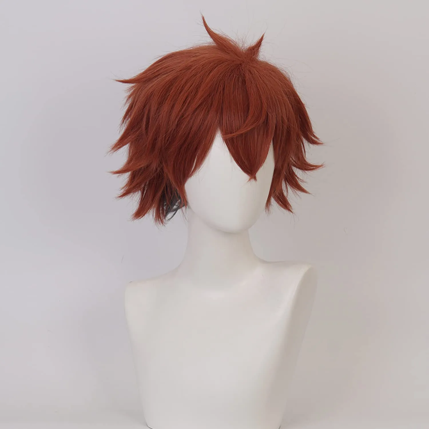 XiongXiongLe Anime Ace Trappola Wig Costume Character Short Orange Heat Resistant Synthetic Hair Wig for Men Cos Party