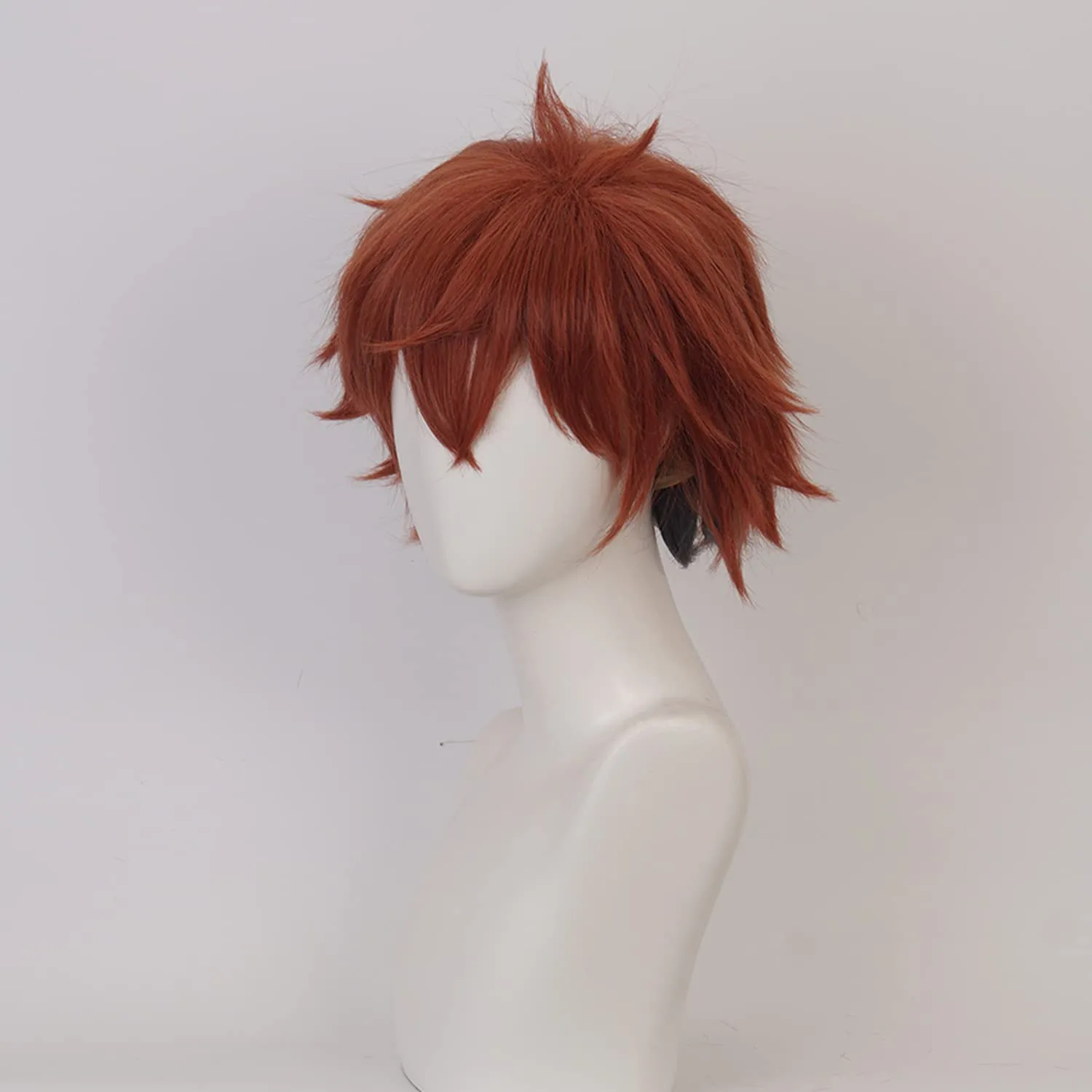 XiongXiongLe Anime Ace Trappola Wig Costume Character Short Orange Heat Resistant Synthetic Hair Wig for Men Cos Party