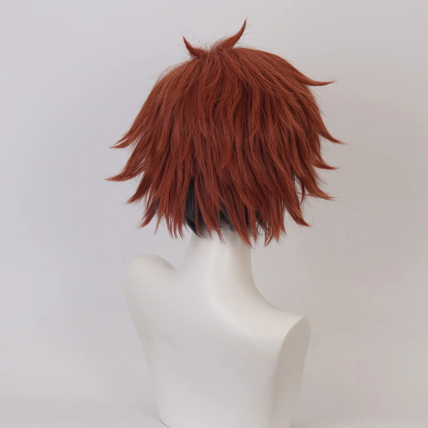 XiongXiongLe Anime Ace Trappola Wig Costume Character Short Orange Heat Resistant Synthetic Hair Wig for Men Cos Party