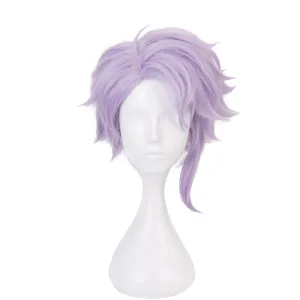 XiongXiongLe Azul Ashengrotto Wig Cosplay Anime Role Gray Purple Short Natural Wavy Heat Resistant Synthetic Hair Wig for Women Cos Party Halloween Christmas