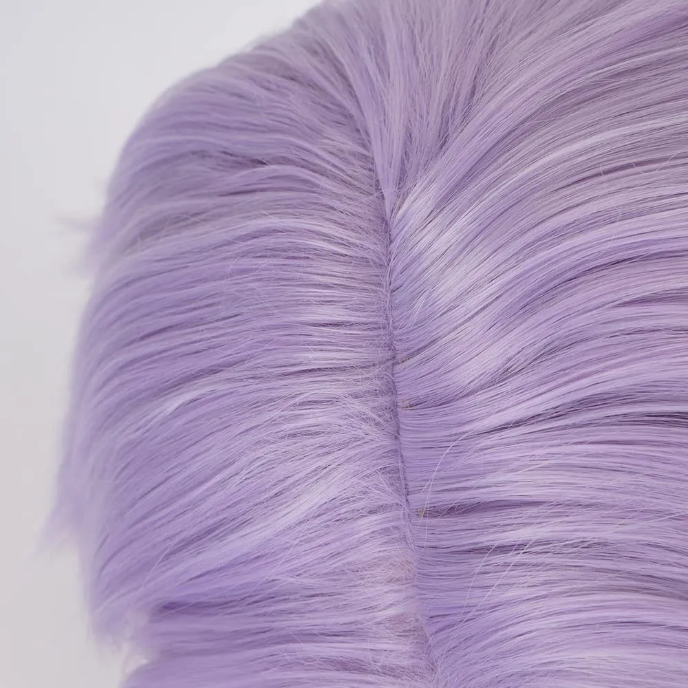 XiongXiongLe Azul Ashengrotto Wig Cosplay Anime Role Gray Purple Short Natural Wavy Heat Resistant Synthetic Hair Wig for Women Cos Party Halloween Christmas
