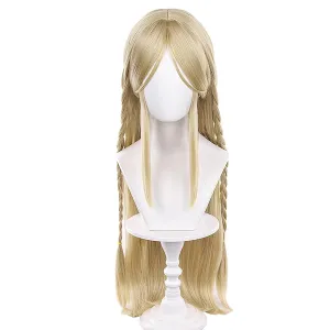XiongXiongLe Halloween Blonde Long Cosplay Wig for Women Costume Anime Game Role Cartethyia,Heat Resistant Hair Replacement Wig   free cap for Adult Cos Party Christmas Comic