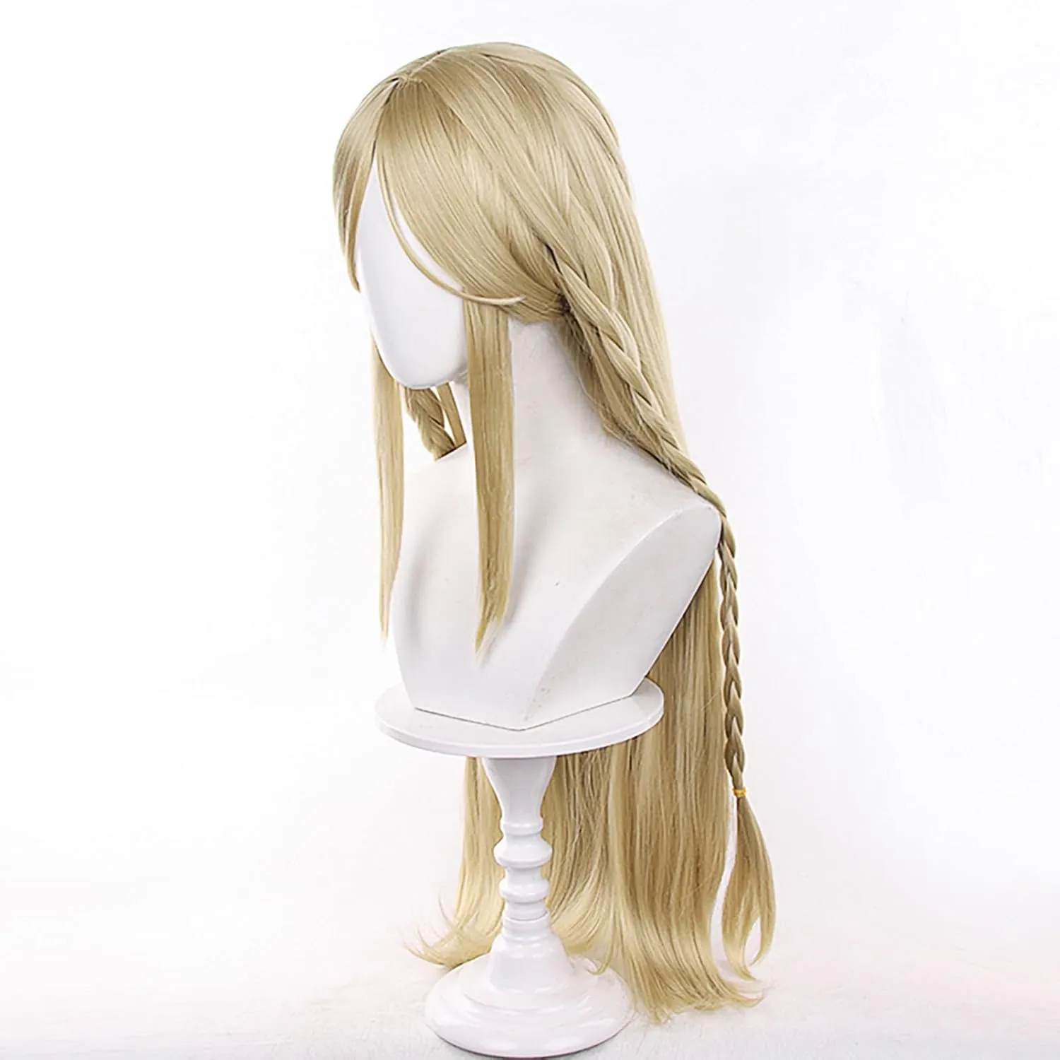 XiongXiongLe Halloween Blonde Long Cosplay Wig for Women Costume Anime Game Role Cartethyia,Heat Resistant Hair Replacement Wig   free cap for Adult Cos Party Christmas Comic