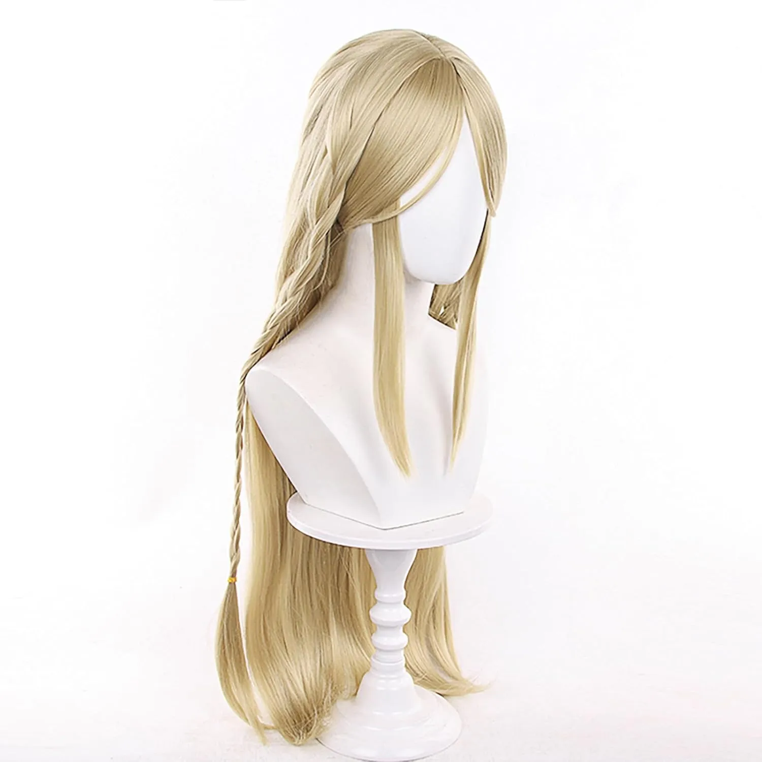 XiongXiongLe Halloween Blonde Long Cosplay Wig for Women Costume Anime Game Role Cartethyia,Heat Resistant Hair Replacement Wig   free cap for Adult Cos Party Christmas Comic