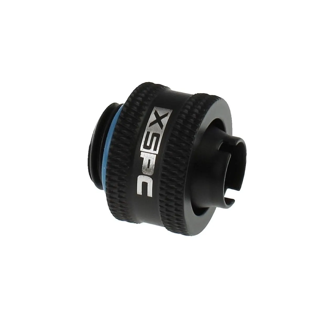 XSPC Clear FLX Tubing (2 Meters) and G1/4" 3/8" ID, 1/2" OD Compression Fitting V2 Bundle, Matte Black, 8-Pack