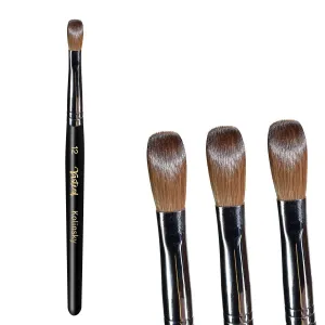 Yasterd Acrylic Nail Brush - 100% Kolinsky, Oval Crimped, Size 12 Black Wood Professional Nail Art Powder Brush Manicure Tool