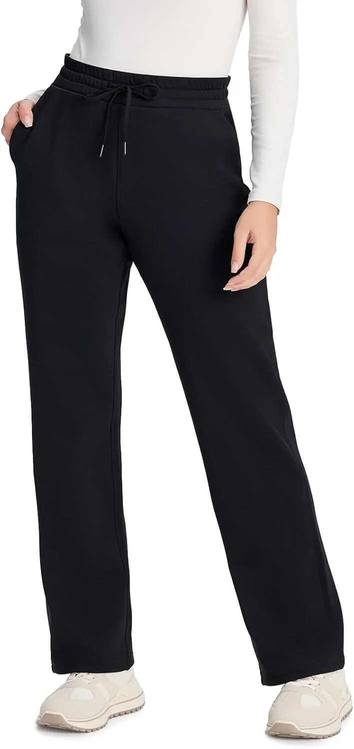 Yogipace CozyWarmth Women's Petite/Regular/Tall Thick Thermal Fleece Sweatpants Relaxed Fit Straight Leg Lounge Pants