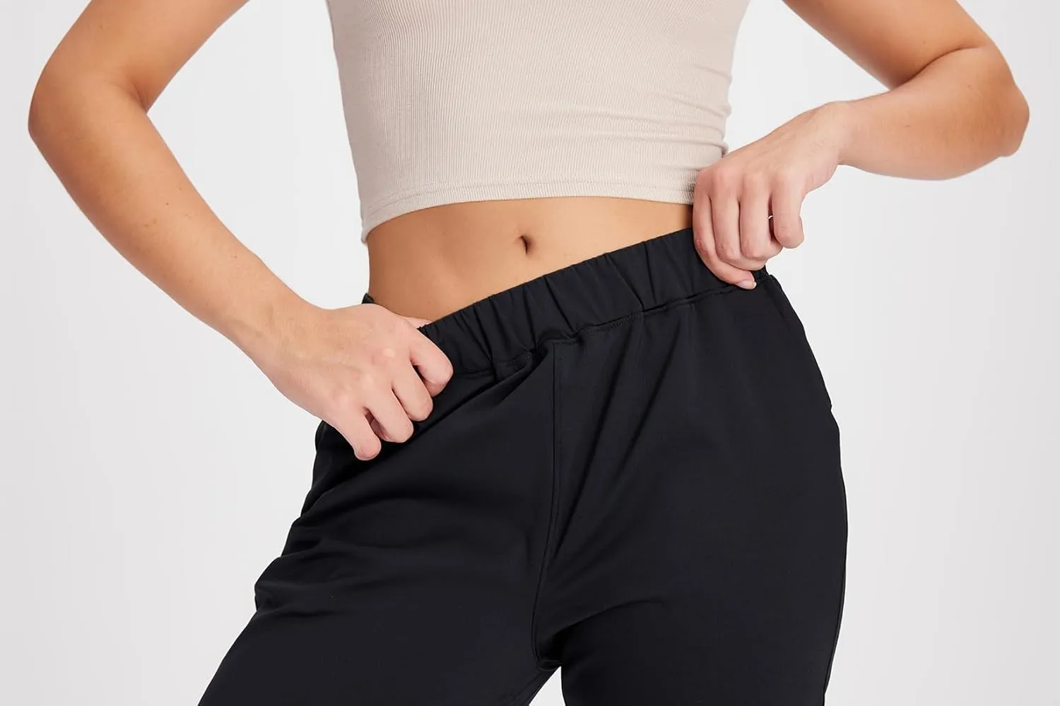 Yogipace Petite/Regular/Tall Women's 7/8 Lightweight Stretch Ankle Pant with Pockets for Golf Travel Commute Lounging