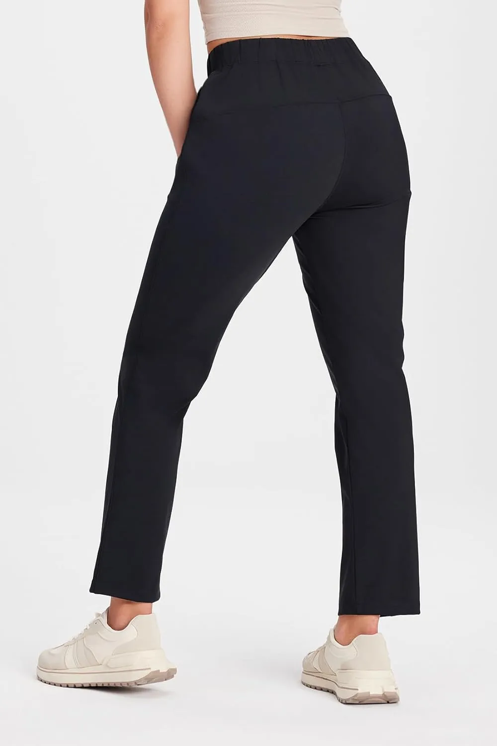 Yogipace Petite/Regular/Tall Women's 7/8 Lightweight Stretch Ankle Pant with Pockets for Golf Travel Commute Lounging