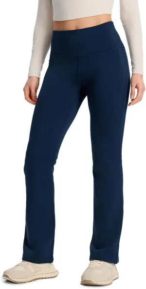 Yogipace,Petite/Regular/Tall Women's CozyWarmth High Waisted Thick Fleece Lined Bootcut Pants Thermal Flare Leggings