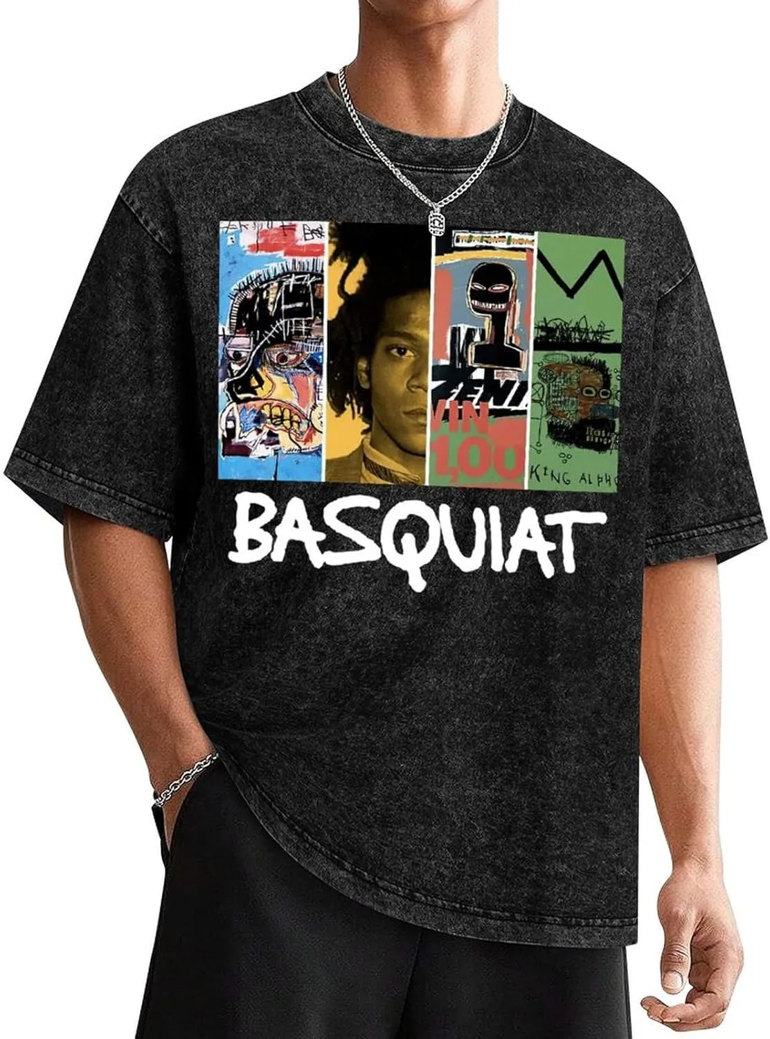 Youth & Adult Men's Short Sleeve T Shirts, Retro Oversized Crewneck Top T Shirt
