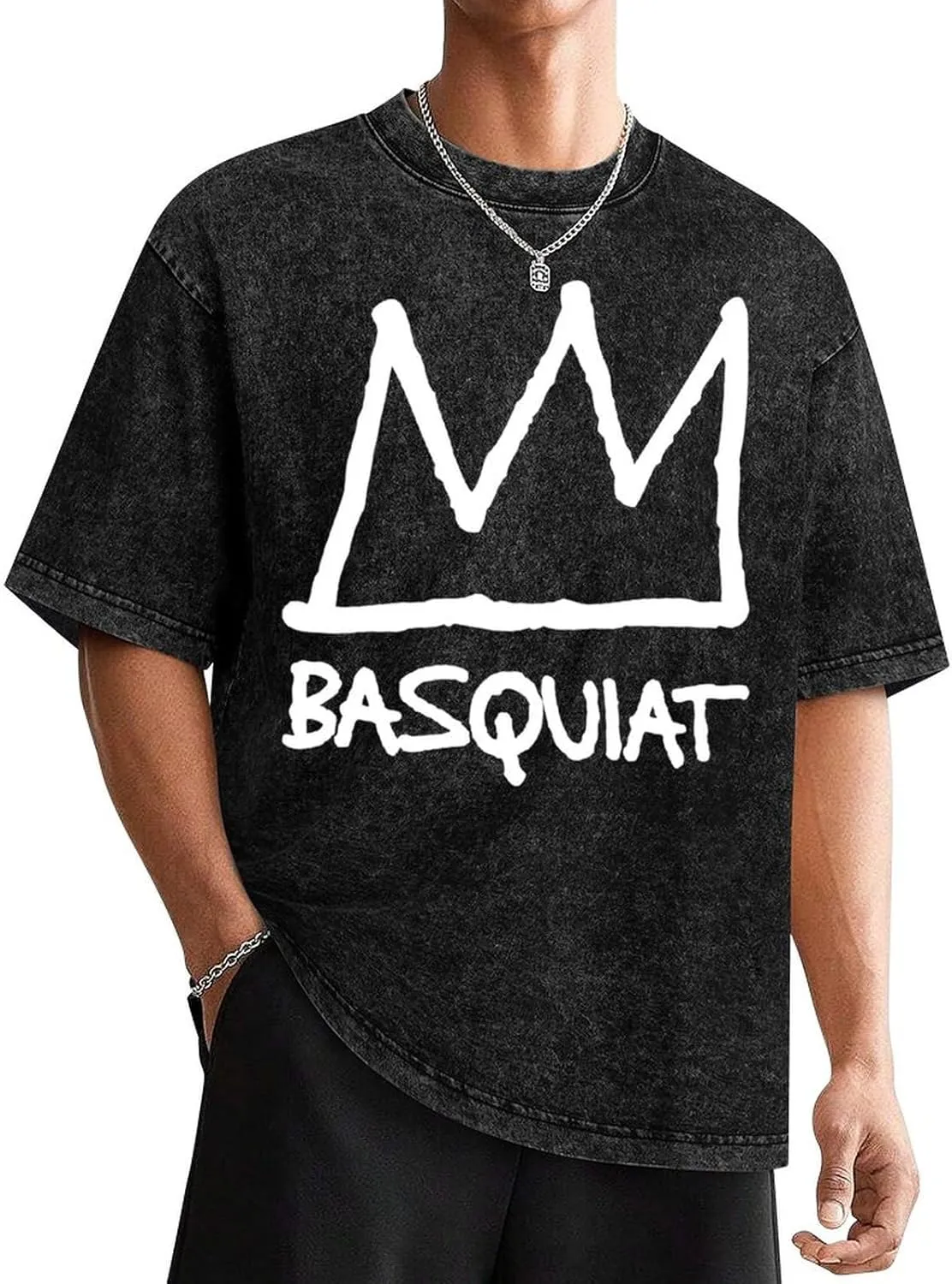Youth & Adult Men's Short Sleeve T Shirts, Retro Oversized Crewneck Top T Shirt