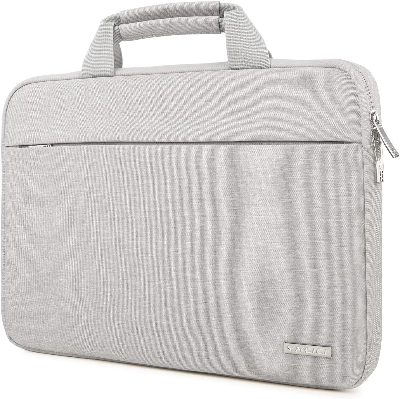 YXLILI Laptop Sleeve Case 15.6 Inch with Handle, Waterproof, Anti-Scratch, Shockproof Protective Computer Bag, Large Storage & Multi-Pocket Design-Light Grey