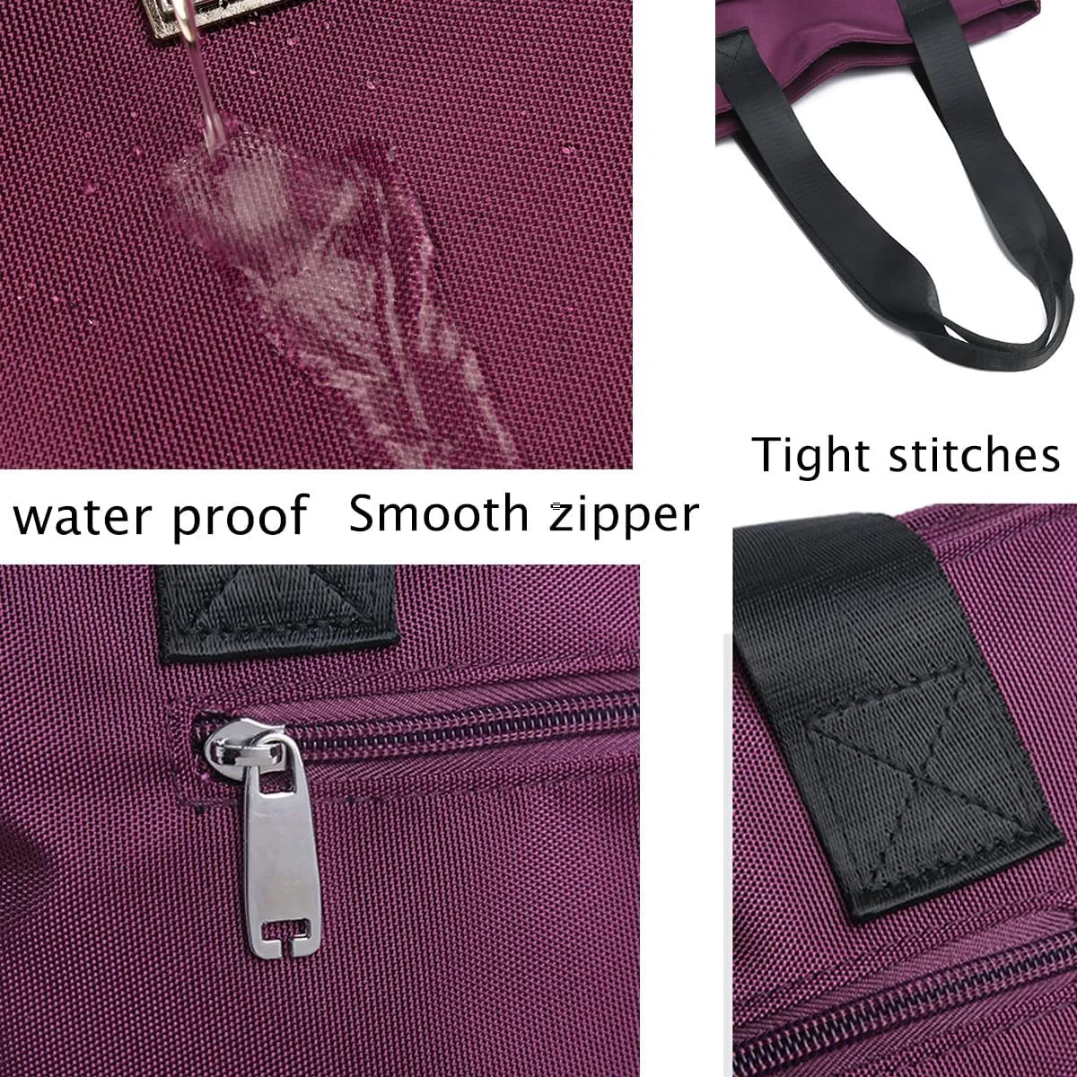 Zcjeaneviln Bag Waterproof, Large Capacity Water Repellent Multi Pocket Nylon Shoulder Bag