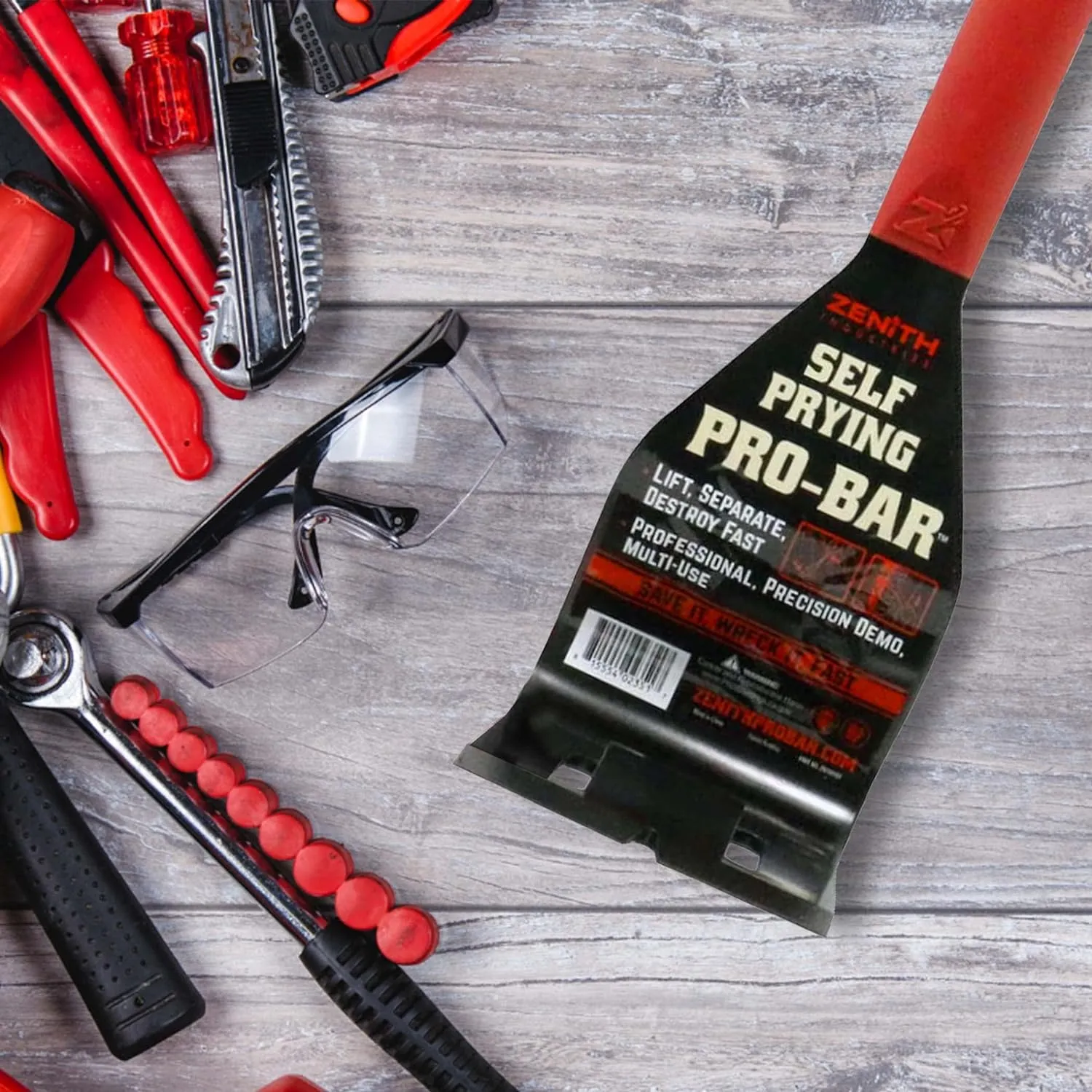 Zenith by Danco Pro Bar ZN700101, The Ultimate Multi-Tool for Salvage, Wrecking, and Demolition, Effortlessly Removes Large Floor Tiles, Planks, Framing, Sub-Flooring, and Decking