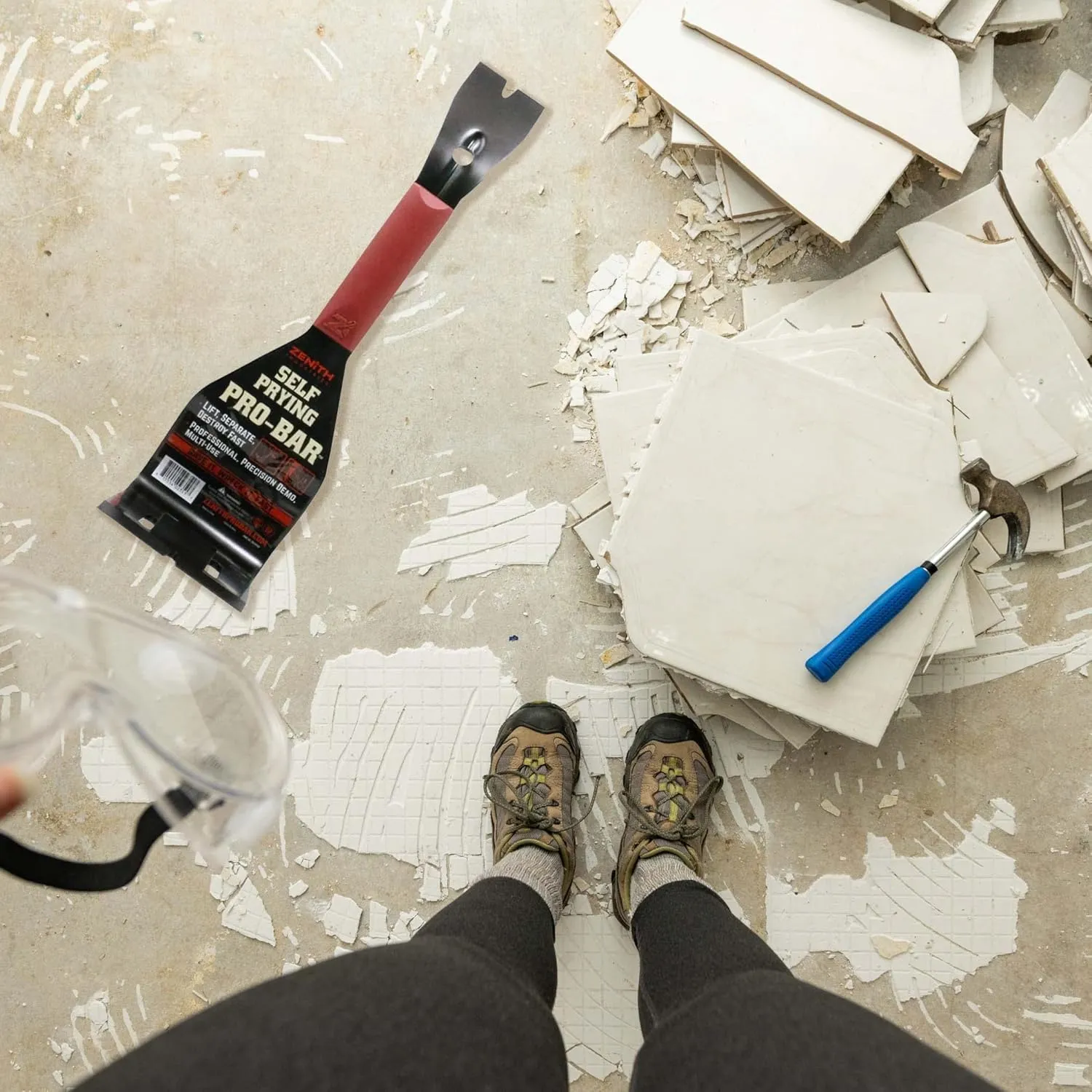 Zenith by Danco Pro Bar ZN700101, The Ultimate Multi-Tool for Salvage, Wrecking, and Demolition, Effortlessly Removes Large Floor Tiles, Planks, Framing, Sub-Flooring, and Decking