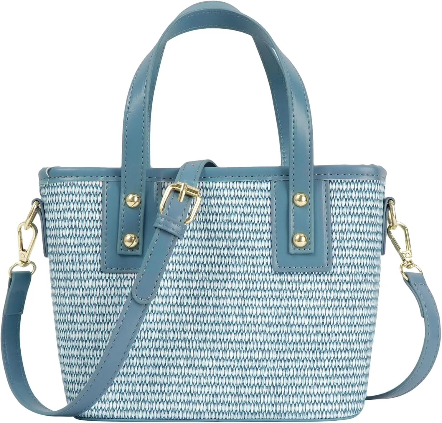 ZLM BAG US Women's Straw Top Handle Bag Handwoven Crochet Crossbody Shoulder Bag Summer Hobo Purse